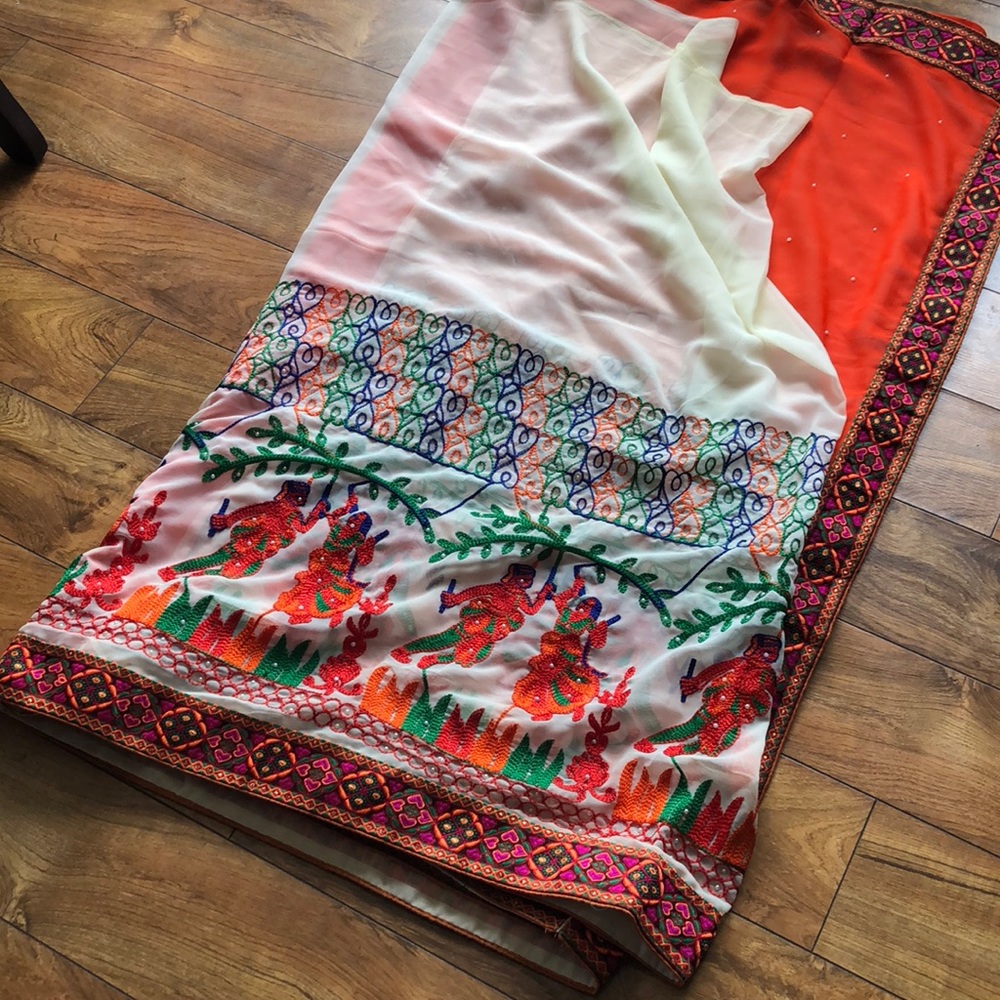 Indian embroidered Saree